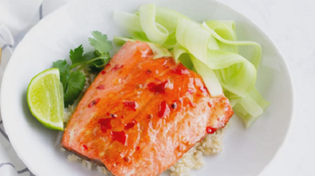 broiled salmon with thai sweet chili glaze recipe