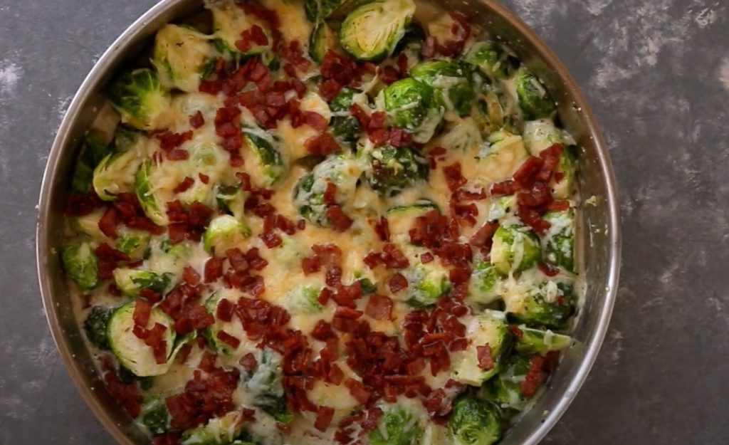 Brussels Sprouts in Alfredo Sauce Recipe