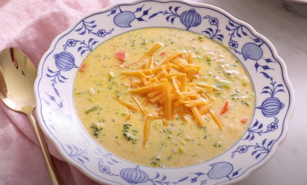 Cheesy Vegetable Soup Recipe