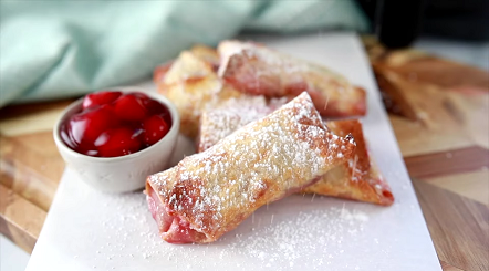 cherry cheesecake egg  roll recipe