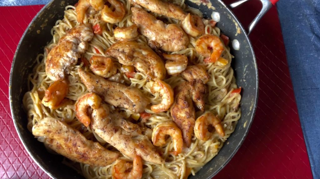chicken and shrimp carbonara recipe