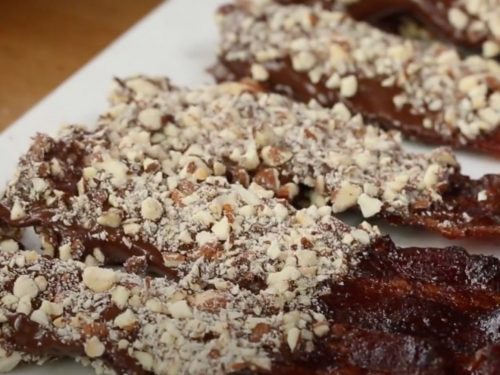 Chocolate-Covered Bacon with Almonds Recipe