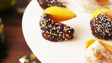 chocolate dipped fortune cookies recipe