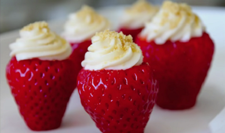 colorful stuffed cream cheese strawberries recipe