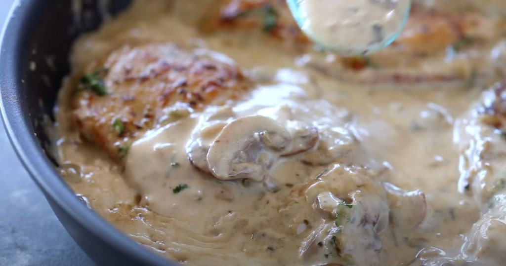 Creamy Parmesan Herb Mushroom Chicken Recipe