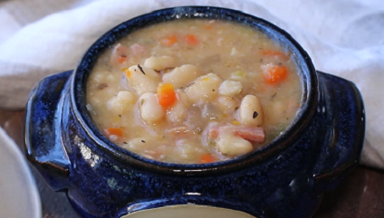 crockpot ham and bean soup recipe