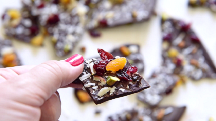 dark chocolate with walnuts and dried cherries recipe