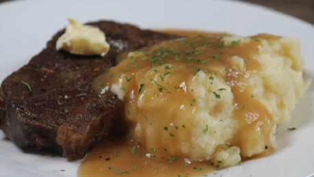 elk steak and mashed potatoes recipe