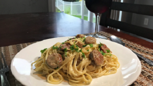 fettuccini alfredo with sausage recipe