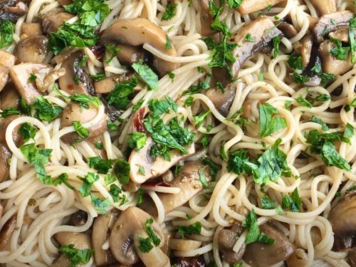 Garlic Mushroom Noodles Recipe