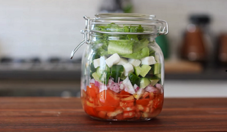 greek salad in jars recipe