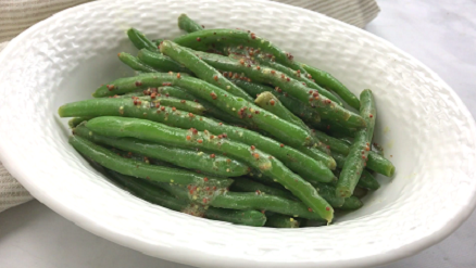 green beans with mustard seed butter recipe