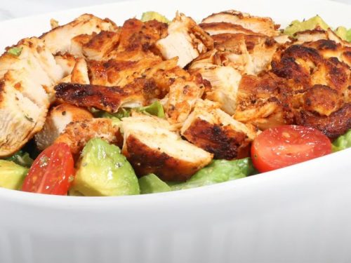 Grilled Chicken Caesar Avocado Salad Recipe