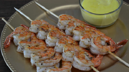 grilled shrimp with orange aioli recipe