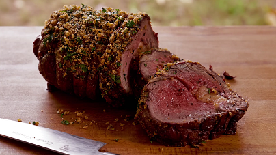 herb crusted rib eye roast recipe