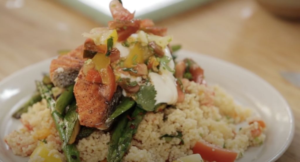 Hoisin-Lime Salmon with Asparagus Couscous Recipe