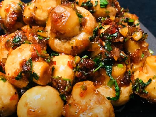 Honey Balsamic Garlic Mushrooms Recipe