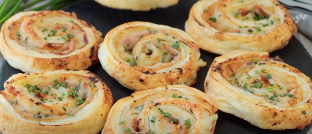 Hot Ham and Swiss Pinwheels Recipe