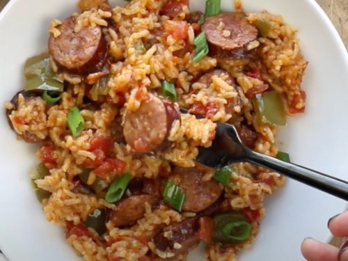 Italian Sausage and Vegetable Orzo Skillet Recipe