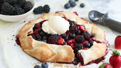 mixed berry galette with buttermilk cornmeal crust recipe