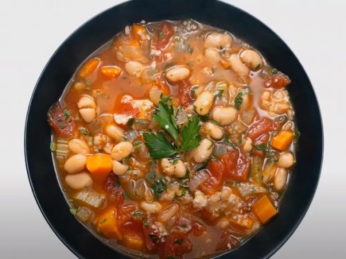 Mixed Vegetable and Farro Soup Recipe