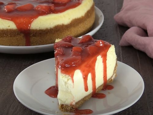 Passover Cheesecake with Strawberry Sauce Recipe
