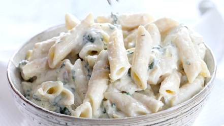 pasta with spinach artichokes and ricotta recipe