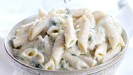 Pasta with Spinach, Artichokes and Ricotta Recipe | Recipes.net