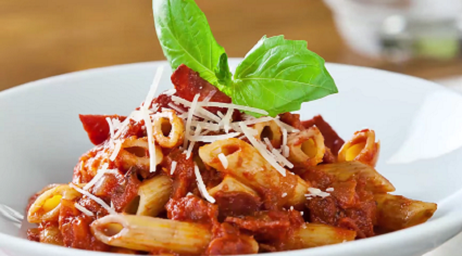 penne pasta with turkey and tomato vinaigrette recipe
