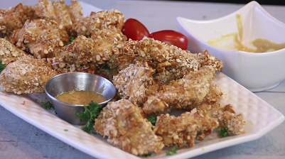 pretzel crusted chicken bites recipe