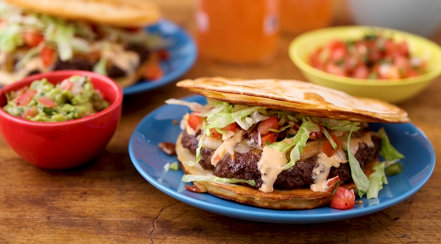 Quesadilla Burger Recipe (Applebee's Copycat)