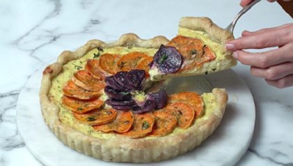 savory vegetable cheese tart recipe