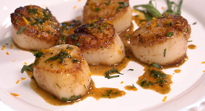 scallops with tarragon butter sauce recipe