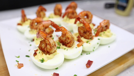 shrimp and bacon deviled eggs recipe