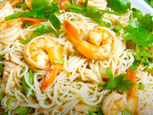 Shrimp and Noodle Salad with Ginger Dressing Recipe