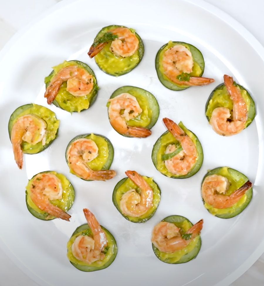Shrimp Appetizers with Avocado and Cucumber Recipe | Recipes.net