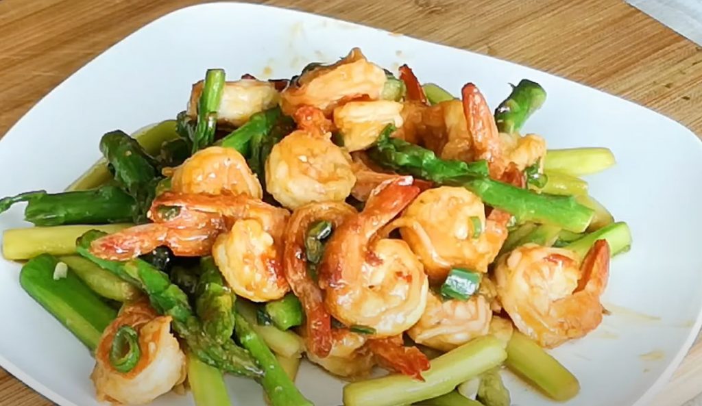 Shrimp and Asparagus Skillet Recipe
