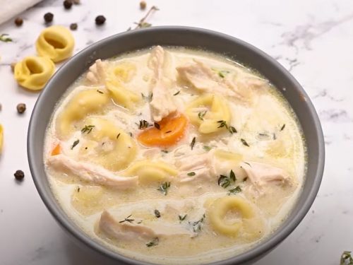 Slow Cooker Creamy Chicken Tortellini Soup Recipe