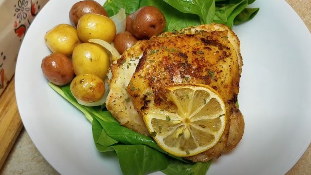 Slow Cooker Lemon Garlic Chicken Thighs and Veggies Recipe