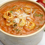 slow cooker tomato basil tortellini soup recipe