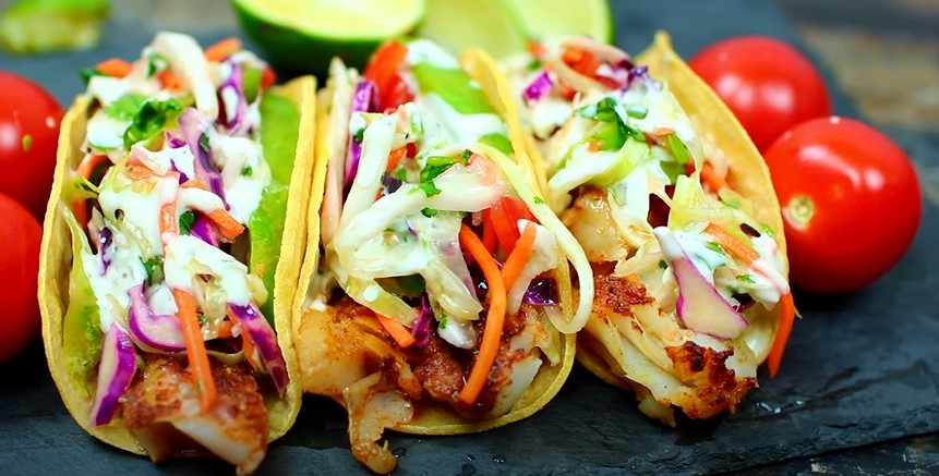 Smoky Paprika Fish Tacos with an Apple Slaw Recipe