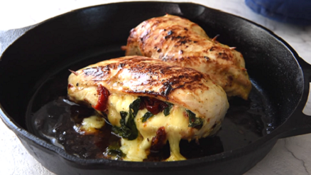 spinach and sun dried tomatoes stuffed chicken thighs recipe