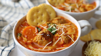 turkey meatball soup with spinach and orzo recipe