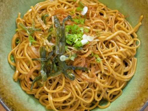 onions, scallions, and garlic spaghettini recipe