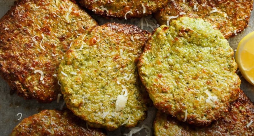 crispy broccoli parmesan fritters recipe