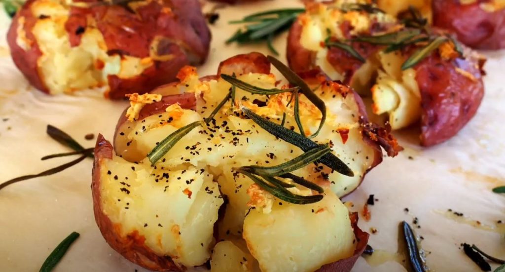 smashed rosemary potatoes recipe