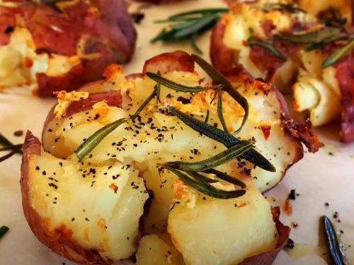 smashed rosemary potatoes recipe