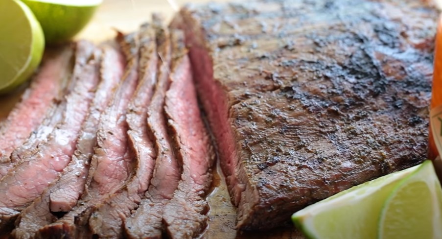 grilled flank steak with garlic & rosemary recipe