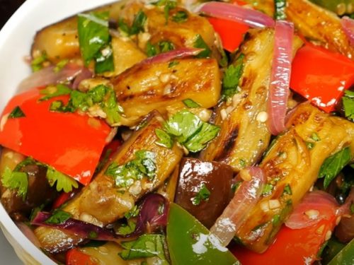penne salad with eggplant recipe