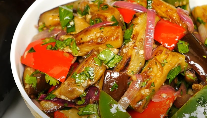 penne salad with eggplant recipe